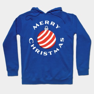 Merry Christmas Red and White Ornament Hoodie